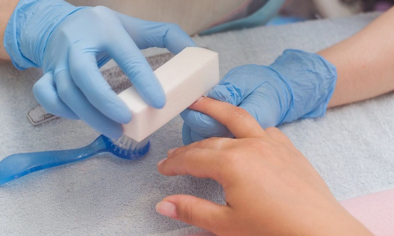 Перчатки "ZKS" нитриловые "Spectrum II" голубые (вес штуки М - 3,0 г) 100 пар