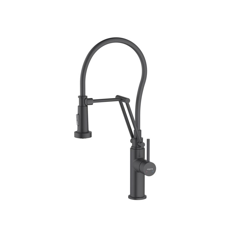 Смеситель для кухни 2 jet AQUATEK, матовый черный AQ1388MB ЕВРОПА