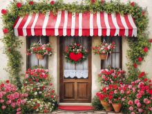 Фон стена "Hearts wall №5"