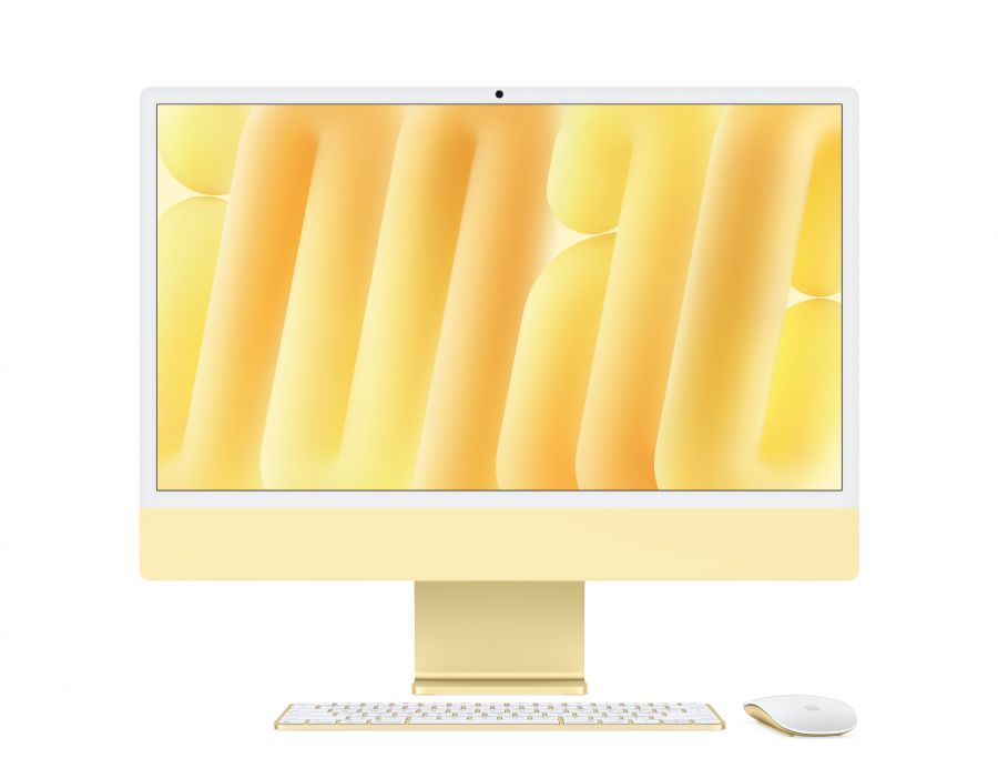 Моноблок Apple iMac 24" Retina 4,5K (M4 8C CPU, 8C GPU, 2024), 16Gb Ram, 256Gb SSD Yellow