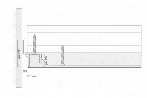 Теневой потолочный профиль ТП 6