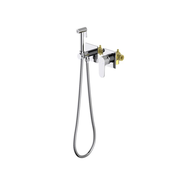Комплект для гигиенического душа встроенный 2 отв. AQUATEK AQ1220CR ОБЕРОН
