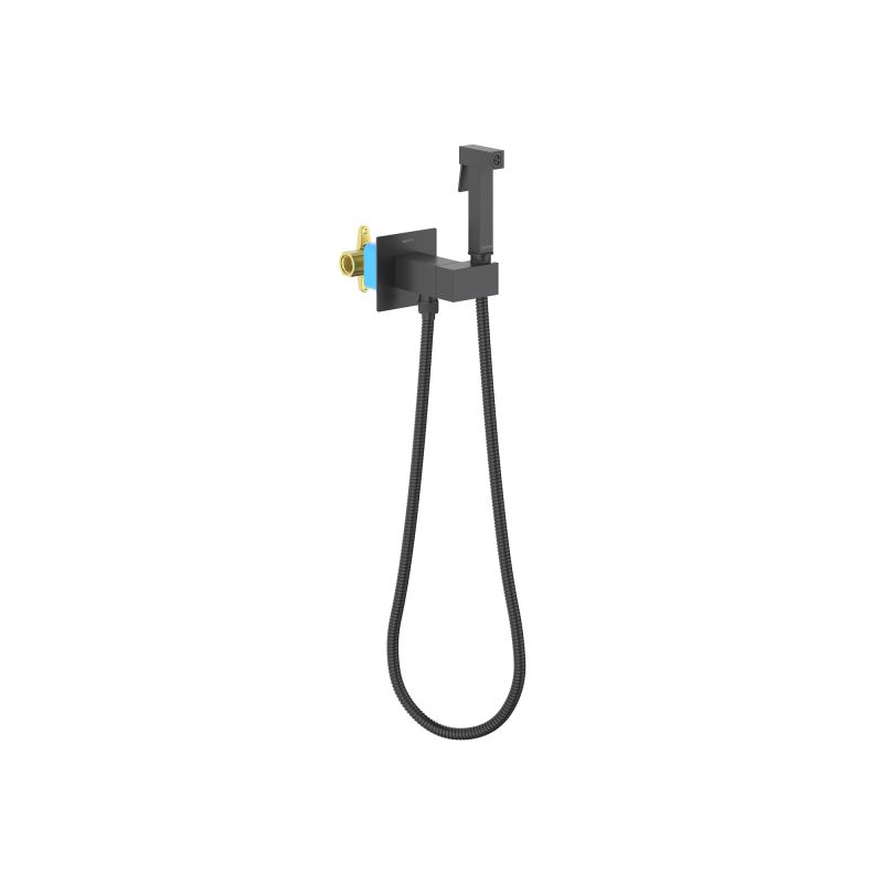 Комплект для гигиенического душа встроенный AQUATEK, матовый черный AQ1025MB ЛИРА