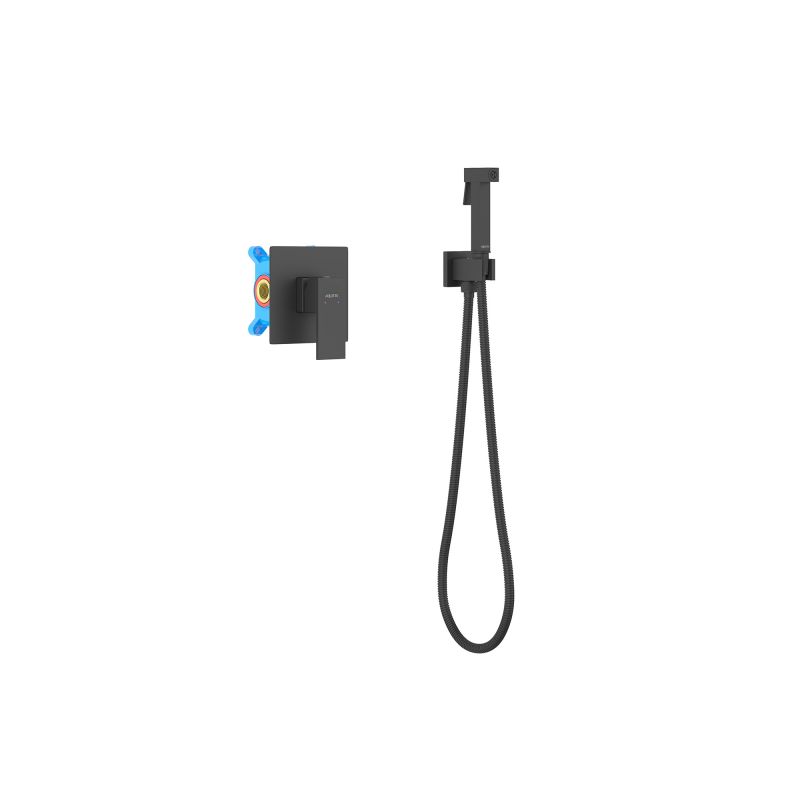 Набор с гигиеническим душем AQUATEK, матовый черный AQ1619MB ЛИБРА