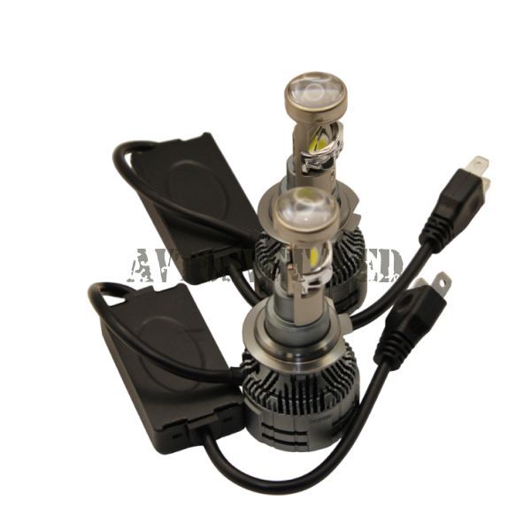 Лампы мини линзы светодиодные, на автомобиль линзованные цоколь серия A80Pro-H7 12-24V