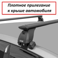 Багажник на крышу Skoda Rapid 2013-2022, Lux, черные крыловидные дуги