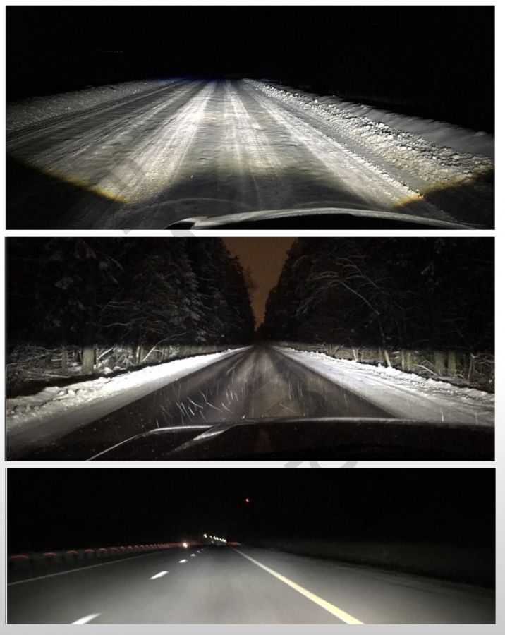 Противотуманные лазерные BI-LED фары со светотеневой границей света 55W