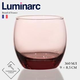 Стакан стеклянный низкий Luminarc SALTO, 320 мл, цвет розовый