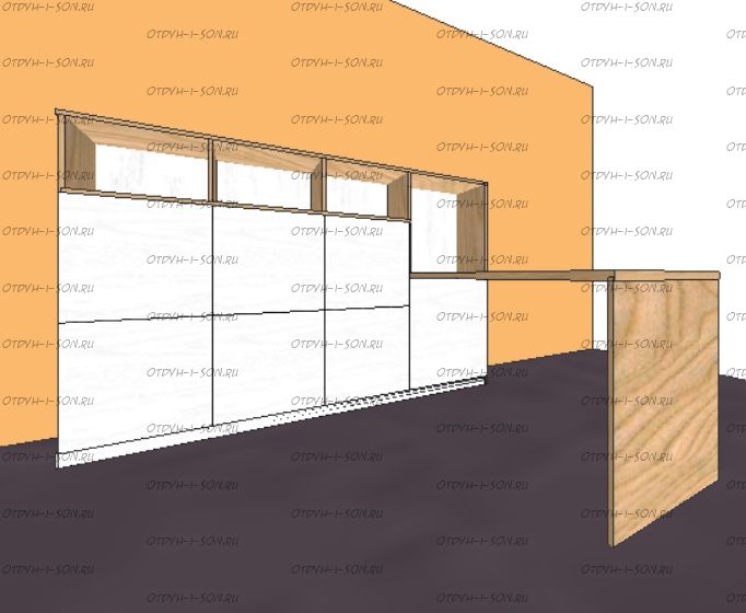 Комод со столом Рома (200х194,5х140)