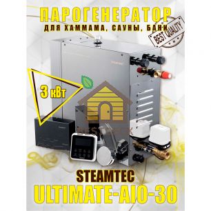 Steamtec TOLO AIO 30 - 3 кВт парогенератор для хамама и турецкой бани / Серия Premium