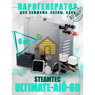 Steamtec TOLO AIO 60 - 6 кВт парогенератор для хамама и турецкой бани / Серия Premium