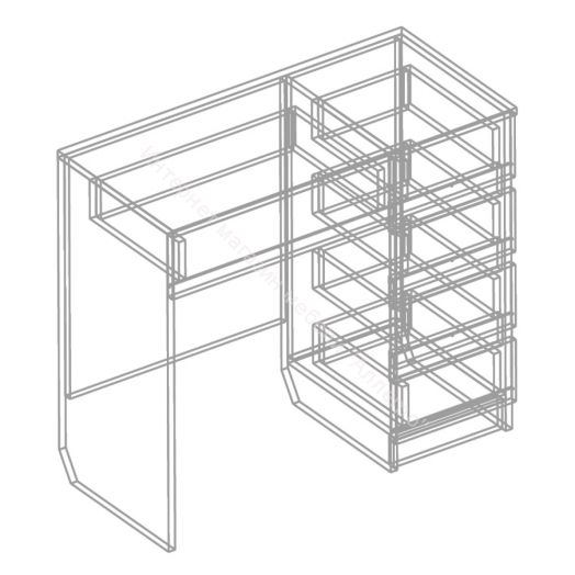 Стол гримерный - 2 (стол) Дуб Баррик