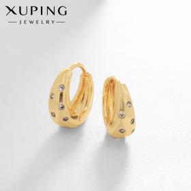 Серьги со стразами XUPING невесомость, цвет белый в золоте