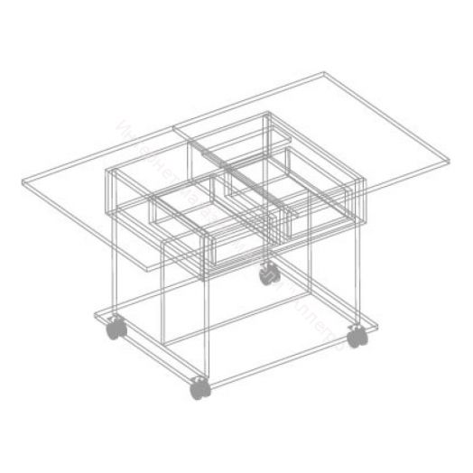 Стол журнальный раскладной "Моника" Айрон Рок/Белый лофт