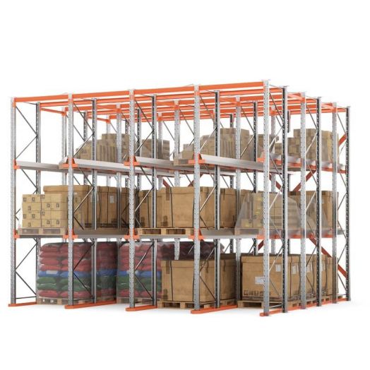 Стеллаж набивной паллетный  4 линии 3 яруса