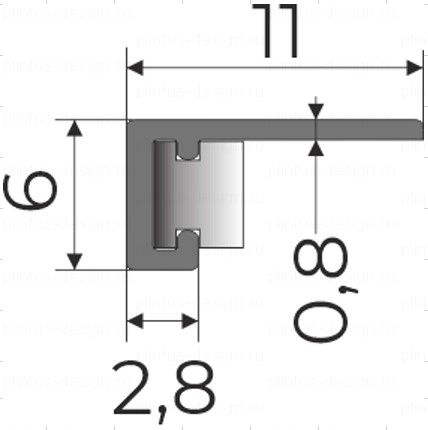 Микроплинтус ФЕСО 11 Брезентово-серый RAL 7010
