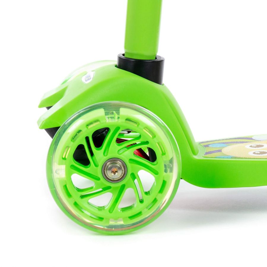 0072 Детский самокат (с наклейкой V1) (зелёный) (в коробке)
