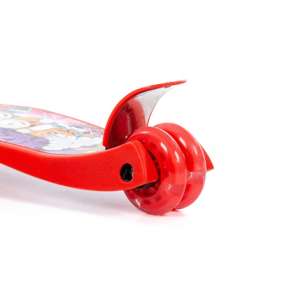 0072 Детский самокат (с наклейкой V1) (красный) (в коробке)