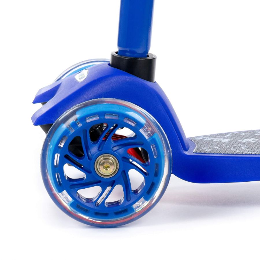 0072 Детский самокат (с наклейкой V1) (синий) (в коробке)