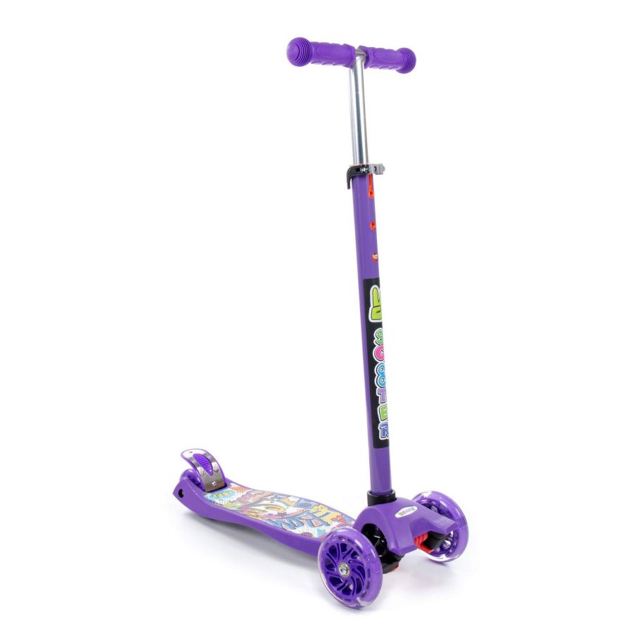 0072 Детский самокат (с наклейкой V1) (фиолетовый) (в коробке)