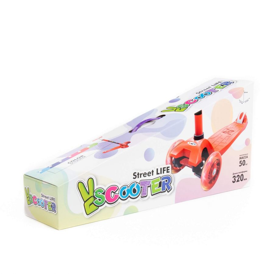 0072 Детский самокат (фиолетовый) (в коробке)