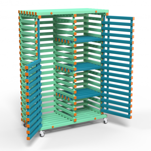 Стеллаж  пластиковый в бассейн 1400х700х2005 мм