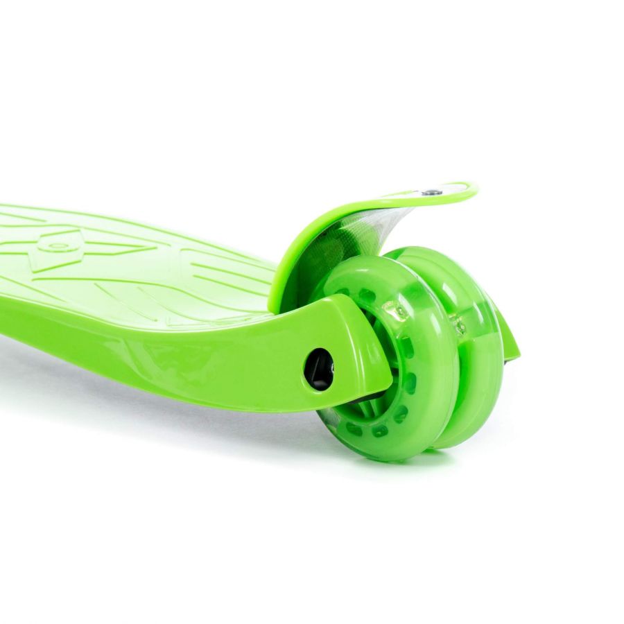 0072C Детский самокат (со складной ручкой) (зелёный) (в коробке)