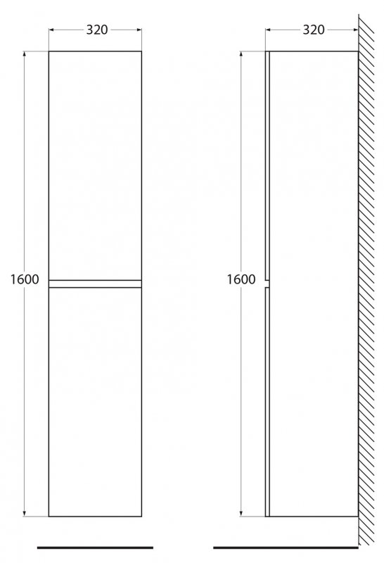 Шкаф подвесной BelBagno ALBANO-1600-2A-SC-P схема 4