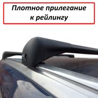 Багажник на крышу BMW X3 (F25) 2010-17, Lux Bridge, крыловидные дуги (черный цвет)