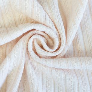 Трикотажная ткань косичка, цвет крем-брюле 50*40