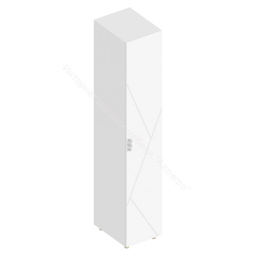 Пенал 1-ств с полками "Сандра" Белый лофт