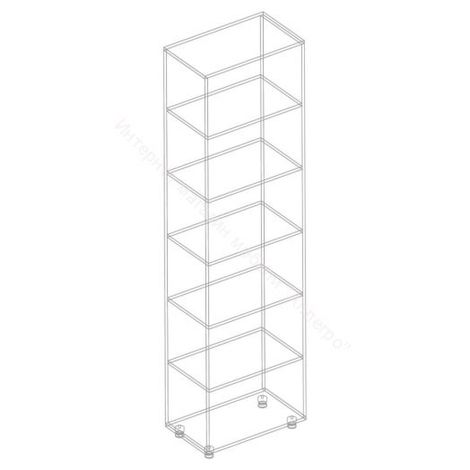 Стеллаж с полками "Сандра" Белый лофт