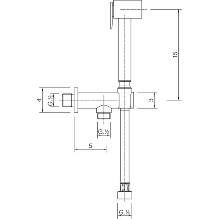 Гигиенический душ Cisal Shower CU00791021 с держателем и  шлангом ФОТО