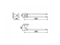 Держатель для полотенец двойной поворотный Cisal Arcana Complementi AR090210 схема 2