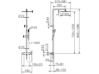 Душевая колонна Cisal Tender C2004033 схема 2