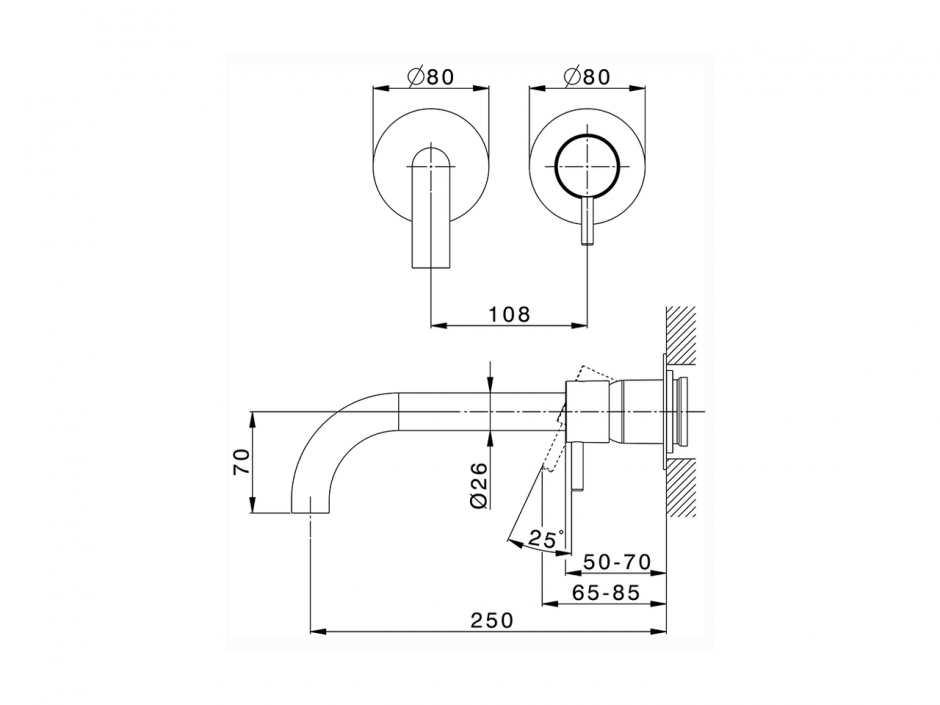 Смеситель для раковины Cisal Nuova Less LN00551D/LN00551E/LN00551F ФОТО