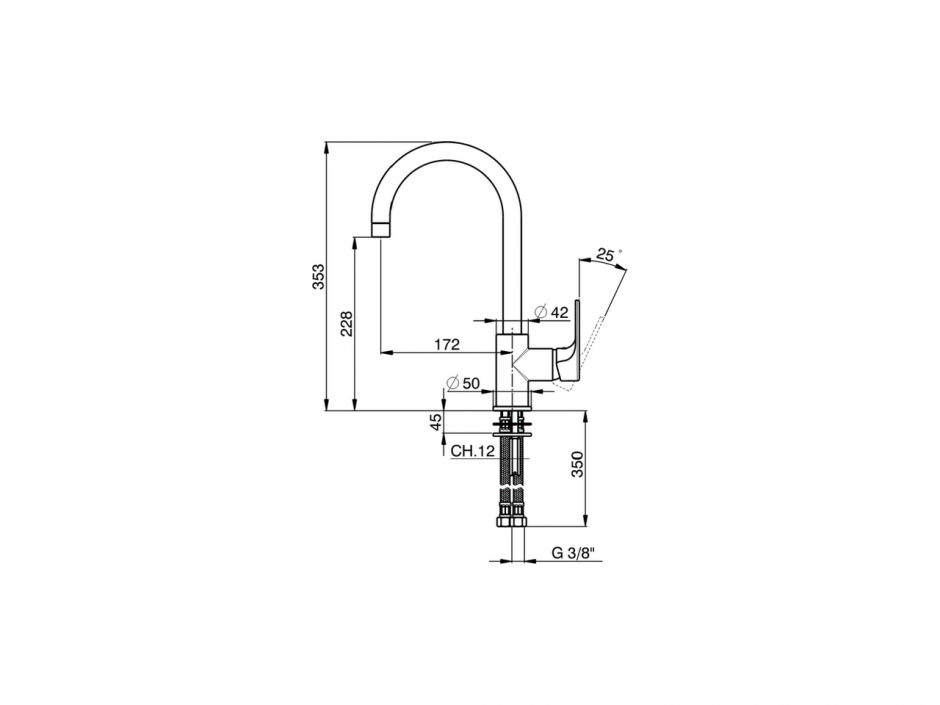 Смеситель для кухни Cisal Kitchen Energy Save A3000535 ФОТО