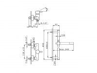 Смеситель для душа Cisal Slim SM000440/SM000460 схема 4