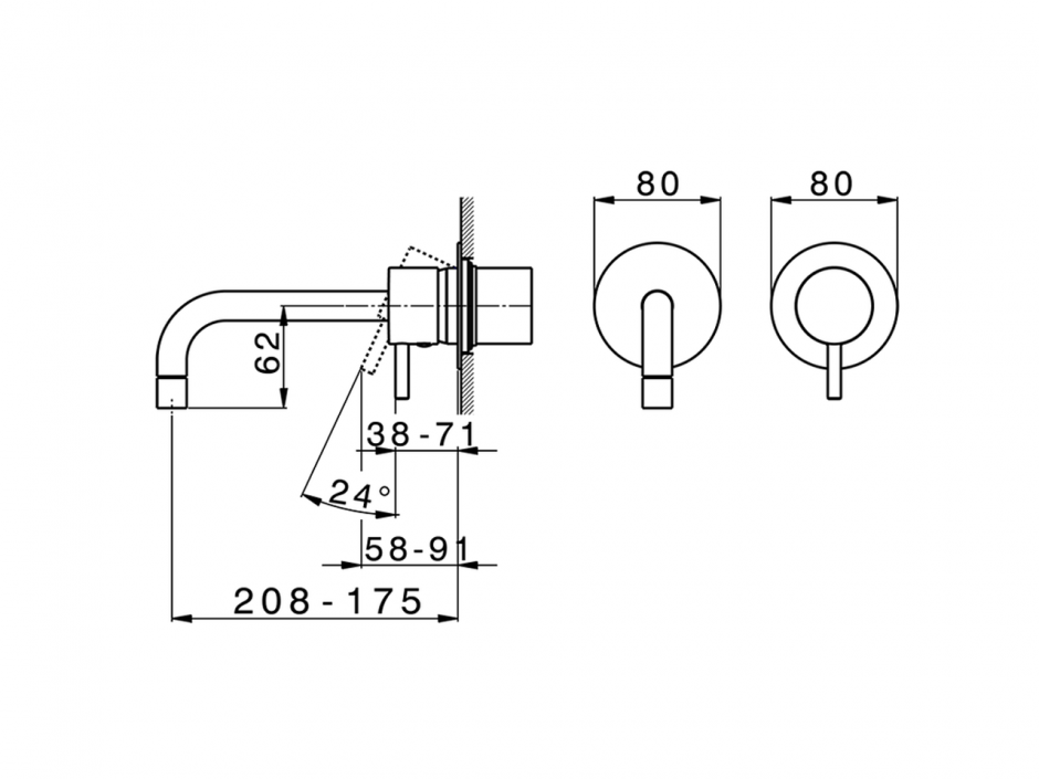 Смеситель для раковины Cisal Less Minimal LM005516/LM005517/LM005518 ФОТО