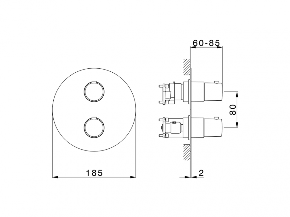 Смеситель для ванны и душа Cisal Slim SM0BT030 ФОТО