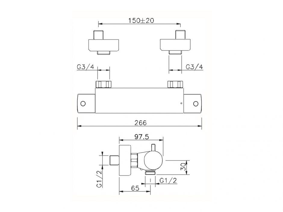 Смеситель для душа Cisal Nuova City CVT01010/CVD01010 ФОТО