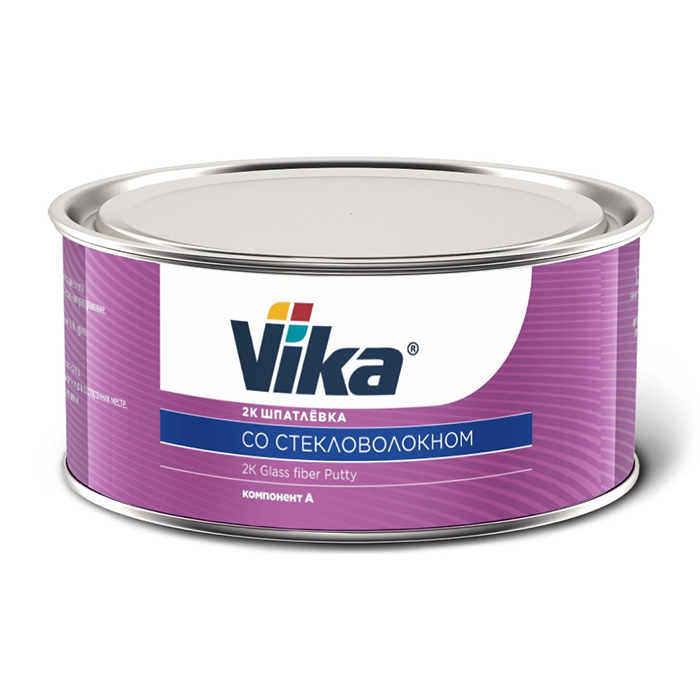 Vika Шпатлевка со стекловолокном 2К, зеленая, объем 500гр.