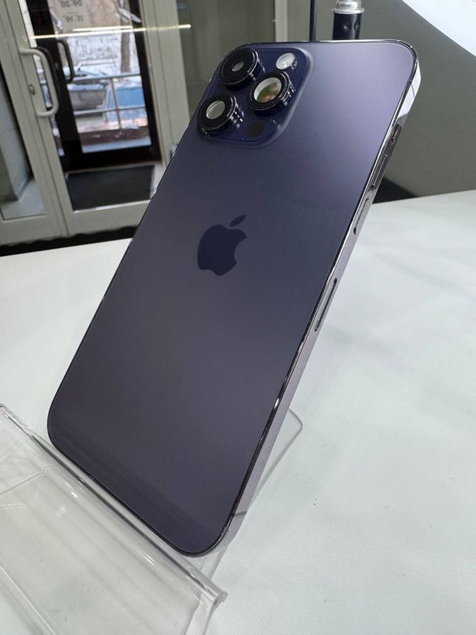 Apple iPhone корпус 14 Pro Max сборе со шлейфами, стеклом камеры оригинал с разбора (снятый) мелкие потертости фиолетовый