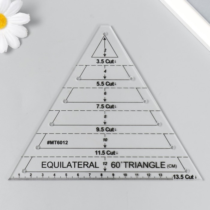Линейка для пэчворка пластик 60° "Треугольник"