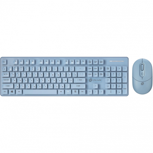 Клавиатура + мышь Oklick S265W Blue