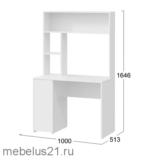 Стол компьютерный тип 1 Белый