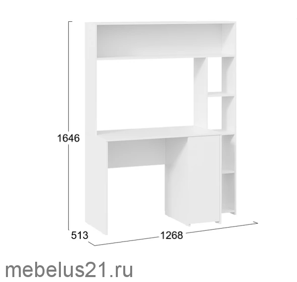 Стол компьютерный тип 2 Белый