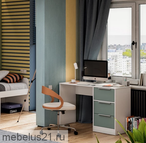 Стол письменный Марли серо-голубой