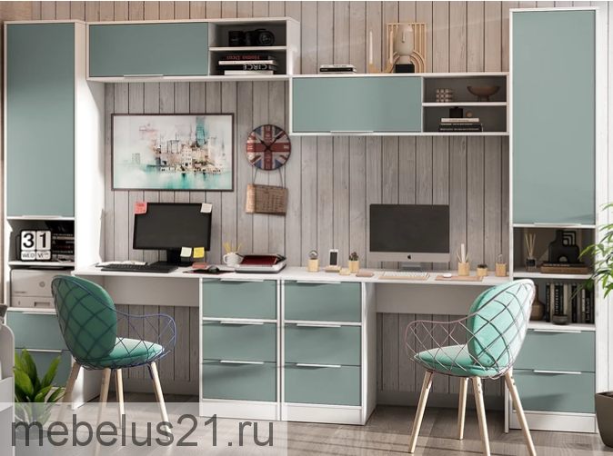 Стол письменный Марли серо-голубой