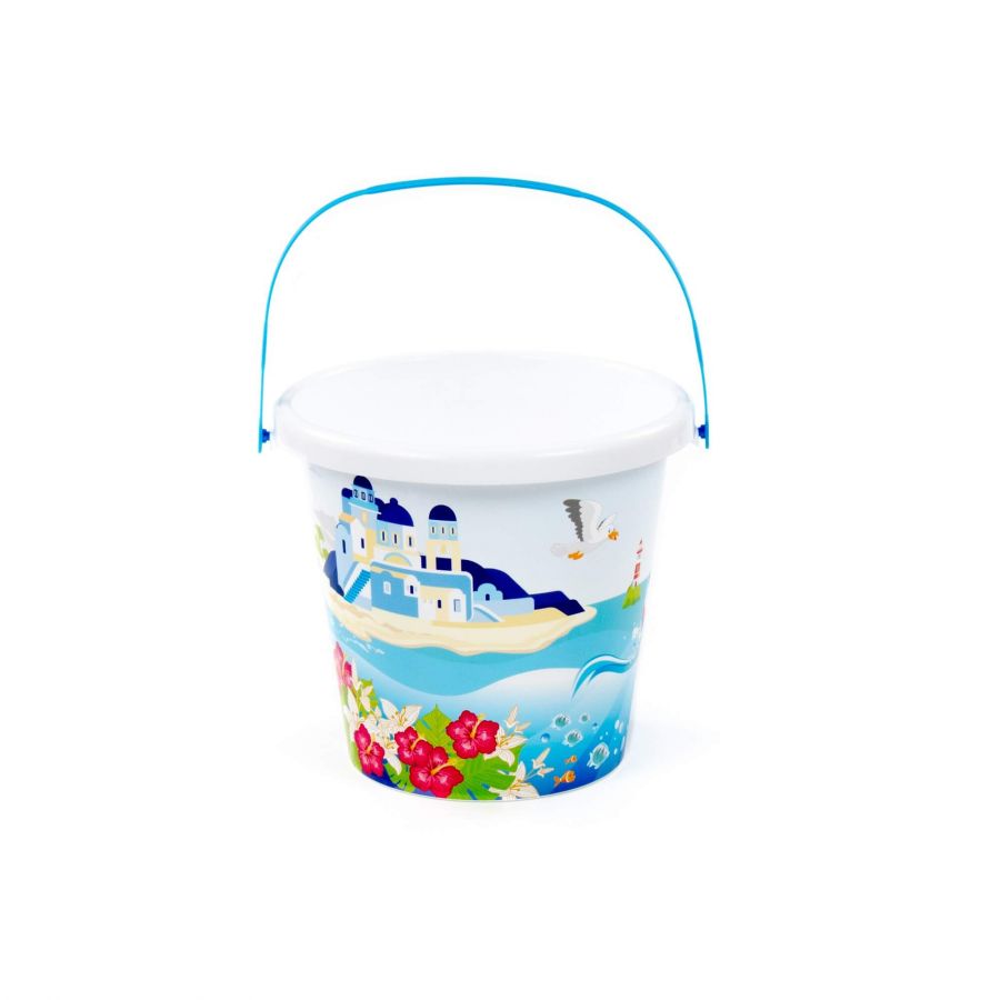 Ведро большое с наклейкой